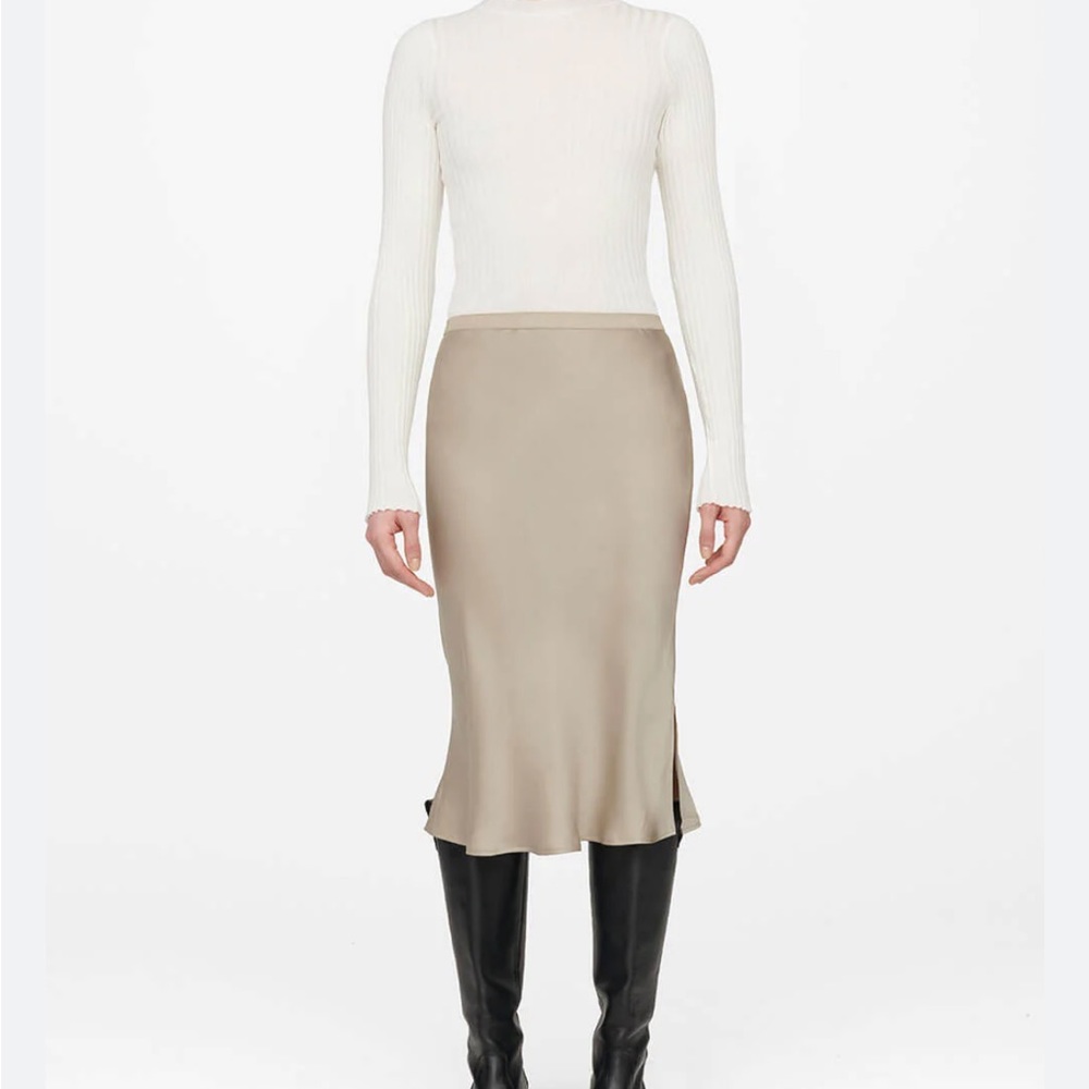 Anine bing Erin midi skirt in beige / M